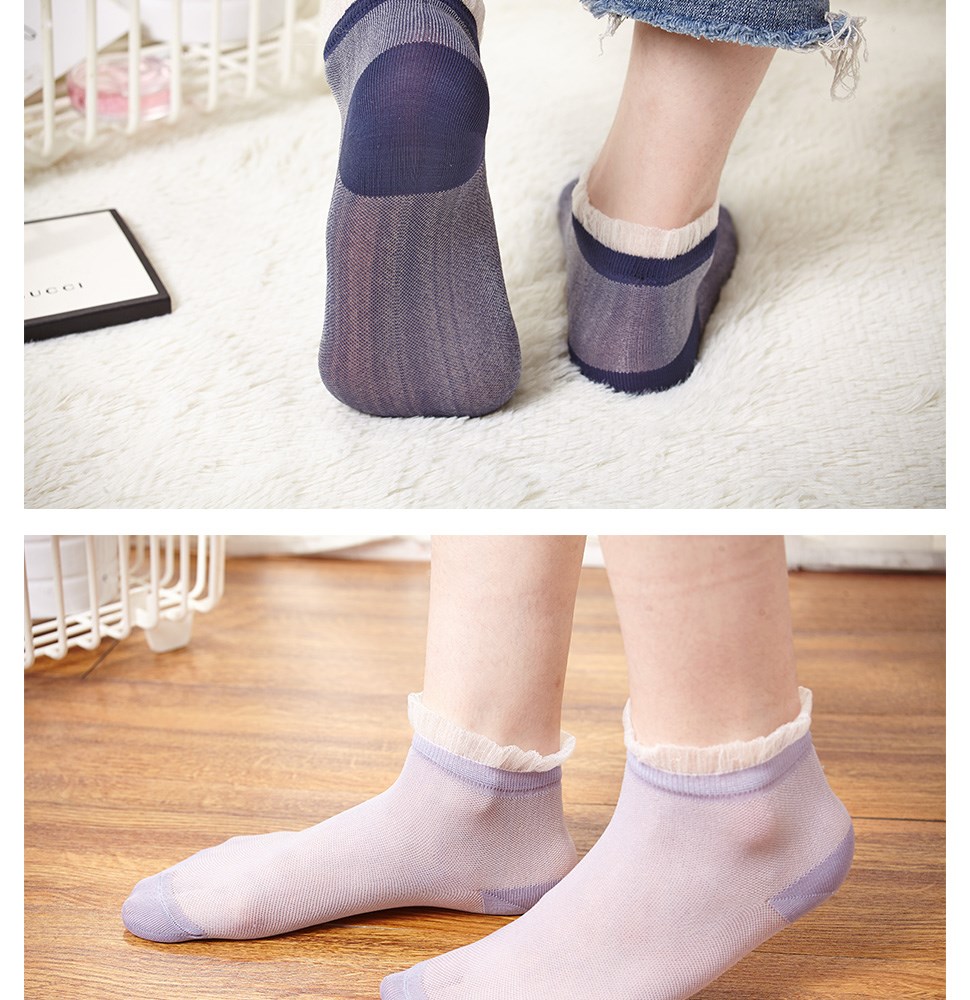 lifevc丽芙家居官方商城:家居服--内衣袜子--女士冰丝透气中筒袜